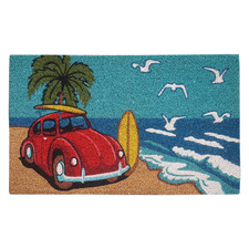 WV Bug Beach Coconut Coir Doormat