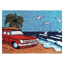 Red Eh Surf Coconut Coir Doormat