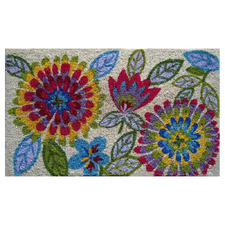 Multi-Colour Floral Coir Doormat