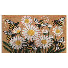 Daisies & Bees Coir Doormat