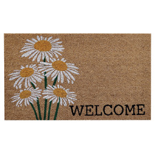 Welcome Daisies Coir Doormat