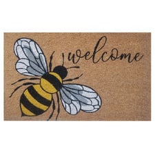 Welcome Bee Coir Doormat