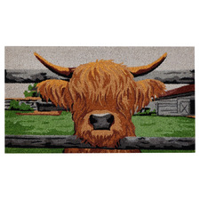 Highland Cow Coir Doormat