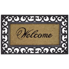 Welcome Coir & Rubber Doormat