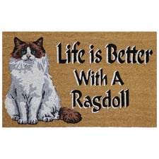 Life is Better with a Ragdoll Coir Doormat