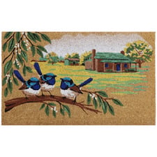 Blue Wren Coir Doormat