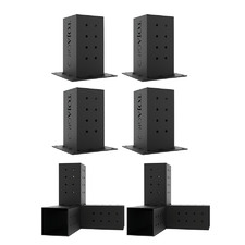6 Piece Toja Grid Trio & Solo Pergola Bracket Set
