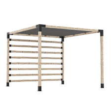 Toja Grid Post Wall Pergola Bracket & Square Shade Sail Set