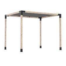 8 Piece Toja Grid Pergola Bracket & Rectangular Shade Sail Set