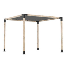 8 Piece Toja Grid Pergola Bracket & Square Shade Sail Set