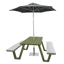 6 Seater Wave II Picnic Table with Umbrella