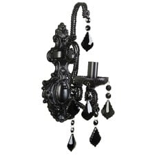 Beadora Provincial Black Glass Wall Light