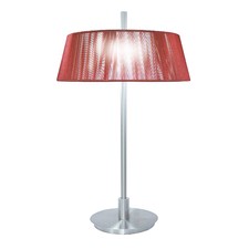 Paolo Red Steel Two Light Table Lamp