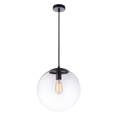 Sfera Black Glass Pendant Light