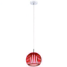 Red Lupo Acrylic & Glass Pendant Light