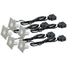 Square Blue LED Deck Lights (Set of 5)