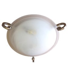 Serena 30cm Brushed Chrome 2 Lamp Oyster Light
