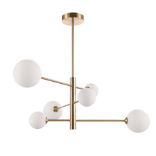 Ovid 6 Light Steel & Glass Pendant