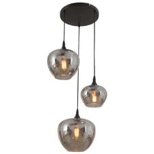 Eaves Tear Drop Glass 3 Light Pendant