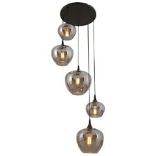 Eaves Teardrop Glass 5 Light Pendant