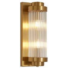 Annalise Steel & Fluted Glass Wall Light
