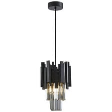 Reign Crystal & Steel Pendant Light