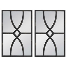 Danube Fir Wood Wall Mirrors (Set of 2)