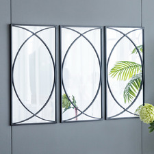 Black Jonas Metal Wall Mirrors (Set of 3)