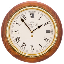 Atifa Pine Wood Roman Numeral Wall Clock
