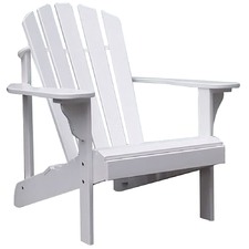 White Hardwood Adirondack Chair