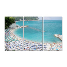 Amalfi Coast Stretched Canvas Wall Art Triptych