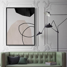 Taupe Hex II Canvas Wall Art