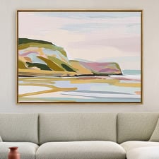 Pastel Terrains Framed Canvas Wall Art
