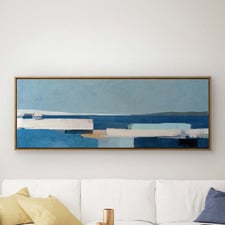 Ocean Layers Framed Canvas Wall Art