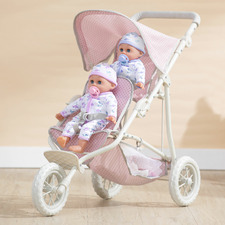 Olivia's Little World Princess Twin Jogging Baby Doll Stroller
