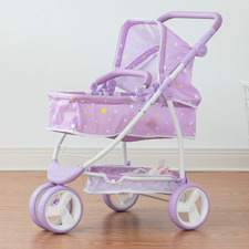 Olivia's Little World Princess Twinkle Stars 2-in-1 Baby Doll Stroller