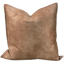 Tan Vegan Leather Cushion