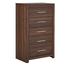 Walnut Maddington 5 Drawer Tallboy