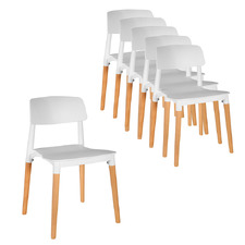 Amalia Beech Wood Dining Chairs (Set of 6)