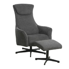 2 Piece Aziz Recliner Armchair & Footstool Set