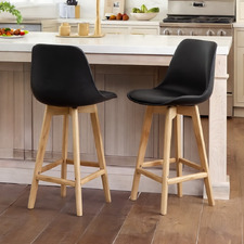 67.5cm Daphne Beech Wood Bar Stools (Set of 2)