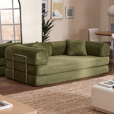 Kiran 3 Seater Double Corduroy Compressed Sofa Bed
