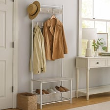 Kelly Hall Tree with Coat Rack & Shoe Storage
