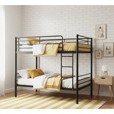 Black Urban Metal Bunk Bed