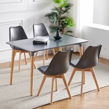 Oliver Replica Padded Faux Leather Dining Chairs (Set of 4)