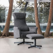 2 Piece Aziz Recliner Armchair & Footstool Set