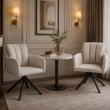 Karina Upholstered Swivel Dining Chairs (Set of 2)