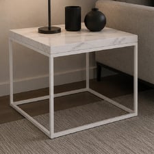 Lucien Faux Marble End Table