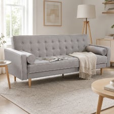 Grey Amelia 3 Seater Sofa Bed
