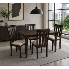 4 Seater Berryl Rubberwood Dining Table & Chair Set